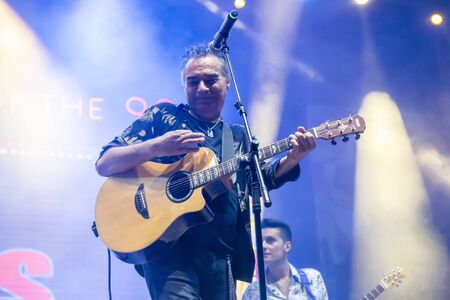 FARO, PORTUGAL: 7th SEPTEMBER, 2019 - Revenge of the 90s band, performs on Festival F, a big festival on the city of Faro, Portugal.のeditorial素材