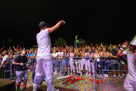 FARO, PORTUGAL: 7th SEPTEMBER, 2019 - Revenge of the 90s band, performs on Festival F, a big festival on the city of Faro, Portugal.のeditorial素材