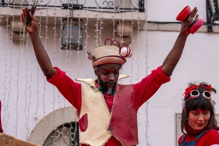 FARO, PORTUGAL: 30th NOVEMBER, 2019 - Celebration of the arrival of santa claus to the month of...