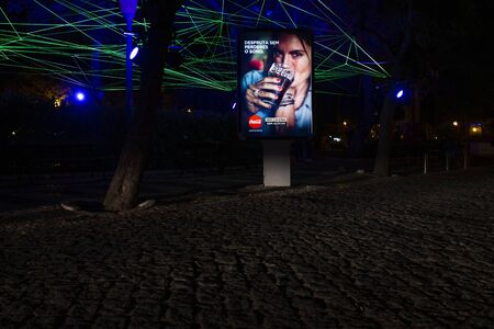 FARO, PORTUGAL: 14th NOVEMBER, 2019 - LUZA light conceptual art festival on the streets of Faro...