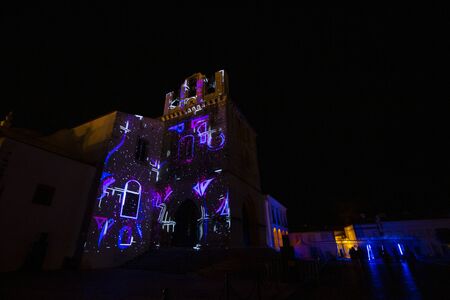 FARO, PORTUGAL: 14th NOVEMBER, 2019 - LUZA light conceptual art festival on the streets of Faro...