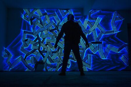 FARO, PORTUGAL: 14th NOVEMBER, 2019 - LUZA light conceptual art festival on the streets of Faro city, algarve, Portugal.のeditorial素材