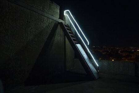 FARO, PORTUGAL: 14th NOVEMBER, 2019 - LUZA light conceptual art festival on the streets of Faro city, algarve, Portugal.のeditorial素材