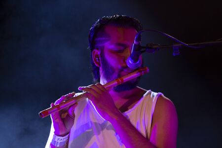 LOULE, PORTUGAL: 31st AUGUST, 2019 - Music artist, Conan Osiris, performs on White Night, a festival...