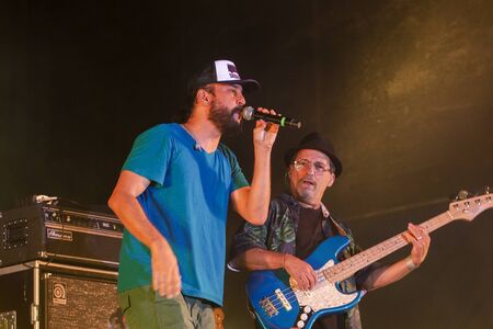 LOULE, PORTUGAL: 31st AUGUST, 2019 - Music artist, Gabriel o Pensador, performs on White Night, a...