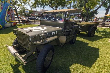 FARO, PORTUGAL, 10th August 2019: 8Âº American Cars Show Algarve Event with vintage cars and a mix of Americana related activities happen, including pinup shows, rockabilly concerts and much more.のeditorial素材