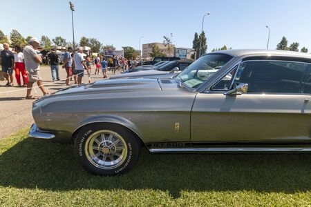 FARO, PORTUGAL, 10th August 2019: 8Âº American Cars Show Algarve Event with vintage cars and a mix...