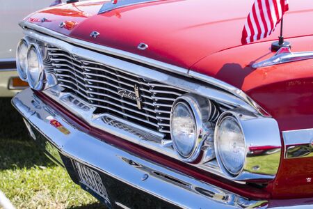 FARO, PORTUGAL, 10th August 2019: 8Âº American Cars Show Algarve Event with vintage cars and a mix of Americana related activities happen, including pinup shows, rockabilly concerts and much more.のeditorial素材