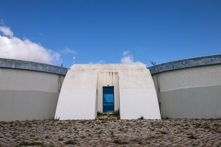 Close up view of a water treatment facility containers.の写真素材