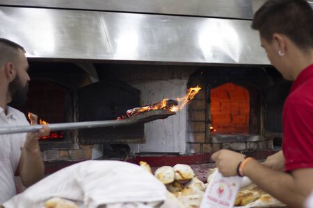 FARO, PORTUGAL: 20th OCTOBER, 2019 - Santa Iria popular fair with rides, food and prize booths on the city of Faro, Portugal.のeditorial素材