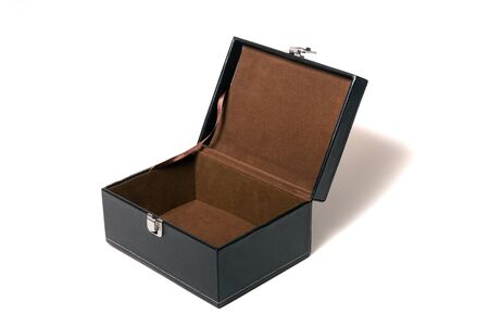black jewerly box isolated on a white background.