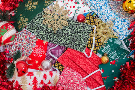 Close view of a background of pink paint splatter, running down a fabric.の写真素材