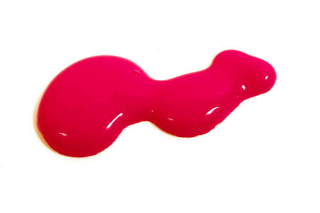 blood stain drops isolated on a white background.の写真素材