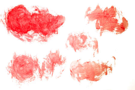 blood stain drops isolated on a white background.の写真素材