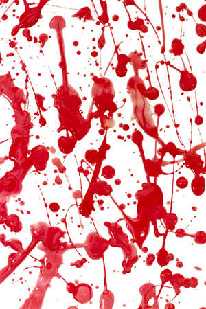 abstract stain drip ink drops isolated on a white background.の写真素材