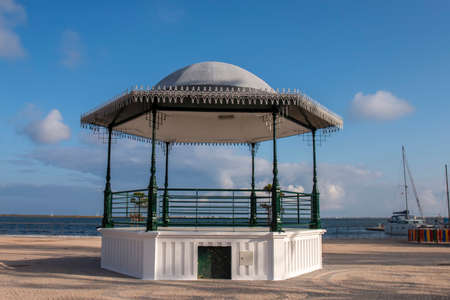 Typical Gazebo bandstand in  Olhao city, Portugal.の写真素材