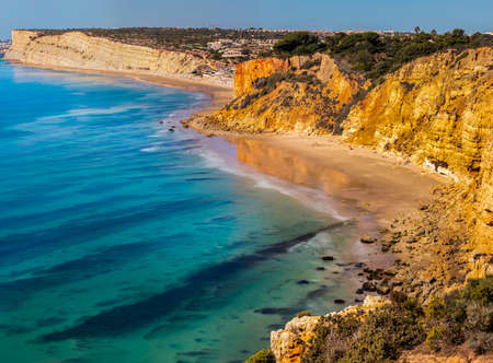 Beautiful view of the coastal beauty of the Lagos, Algarve region in Portugal.の写真素材