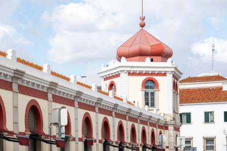 View of the beautiful and famous market of Loule city, Portugal.の写真素材