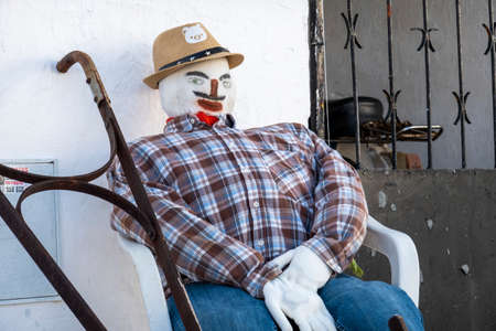 SANTA RITA, PORTUGAL - MAY 1, 2022: Ancient tradition of handmade dolls called Maios / Maias, celebrating the arrival of Spring, located on the Algarve region, the south of Portugal.のeditorial素材