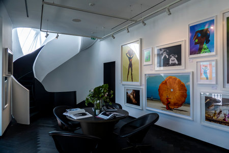 LOULE, PORTUGAL - 25th JUNE, 2022: Photography gallery called "in the pink" located in Loule city, Portugal.のeditorial素材