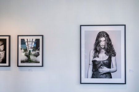 LOULE, PORTUGAL - 25th JUNE, 2022: Photography gallery called "in the pink" located in Loule city, Portugal.のeditorial素材