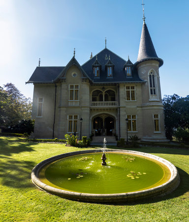 SINTRA, PORTUGAL - 27th JUNE 2022: Beautiful view of the landmark Chalet Biester in Sintra village.のeditorial素材