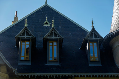 SINTRA, PORTUGAL - 27th JUNE 2022: Beautiful view of the landmark Chalet Biester in Sintra village.のeditorial素材