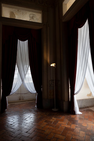 MAFRA, PORTUGAL - 29th JUNE 2022: View of a beautiful Long hall of the Convent of Mafra, Portugal.のeditorial素材