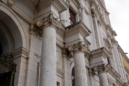 MAFRA, PORTUGAL - 29th JUNE 2022: View of the beautiful architecture and design of the Palace of Mafra, Portugal.のeditorial素材
