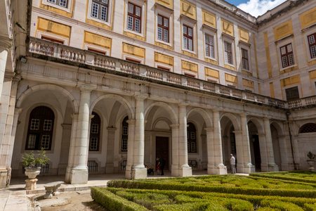 MAFRA, PORTUGAL - 29th JUNE 2022: View of the beautiful architecture and design of the Palace of Mafra, Portugal.のeditorial素材