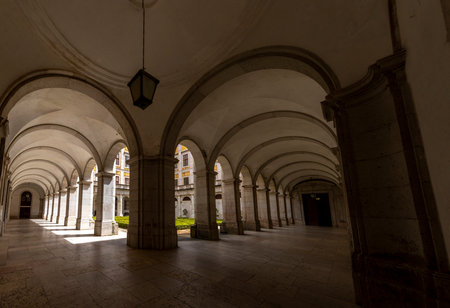 MAFRA, PORTUGAL - 29th JUNE 2022: View of the beautiful architecture and design of the Palace of Mafra, Portugal.のeditorial素材