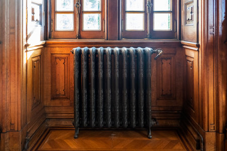 SINTRA, PORTUGAL - 27th JUNE 2022: Beautiful view of the interior design elements, furniture and architecture of the landmark Chalet Biester in Sintra village.のeditorial素材