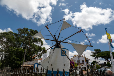 MAFRA, PORTUGAL - 29th JUNE 2022: Partial view of the famous house museum of Jose Franco, located on Mafra municipality, depicting several urban architectural traditions and way of life of the Portuguese culture.のeditorial素材