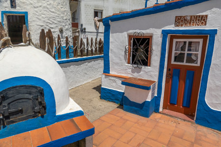 MAFRA, PORTUGAL - 29th JUNE 2022: Partial view of the famous house museum of Jose Franco, located on Mafra municipality, depicting several urban architectural traditions and way of life of the Portuguese culture.のeditorial素材