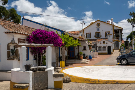 MAFRA, PORTUGAL - 29th JUNE 2022: Partial view of the famous house museum of Jose Franco, located on Mafra municipality, depicting several urban architectural traditions and way of life of the Portuguese culture.のeditorial素材