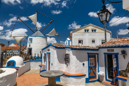 MAFRA, PORTUGAL - 29th JUNE 2022: Partial view of the famous house museum of Jose Franco, located on Mafra municipality, depicting several urban architectural traditions and way of life of the Portuguese culture.のeditorial素材