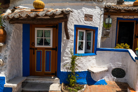 MAFRA, PORTUGAL - 29th JUNE 2022: Partial view of the famous house museum of Jose Franco, located on Mafra municipality, depicting several urban architectural traditions and way of life of the Portuguese culture.のeditorial素材