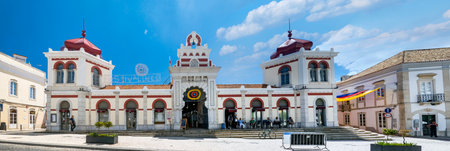 LOULE, PORTUGAL - 25th JUNE, 2022: Iconic local grocery and fish market of the city of Loule,...