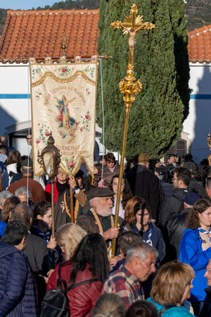 QUERENCA, PORTUGAL - 24th January 2023 - View of the religious procession of Nossa Senhora da...