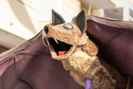 LOULE, PORTUGAL - 23rd FEBRUARY 2023: Colorful Carnival (Carnaval) Parade festival participants on Loule city, Portugal.のeditorial素材