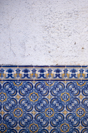 Typical azulejo artwork of the Algarve region, Portugal.の写真素材
