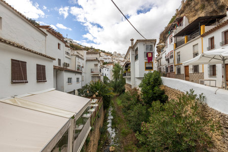 Architecture from the picturesque Setenil de las Bodegas village, Andalusia, Spain.の写真素材