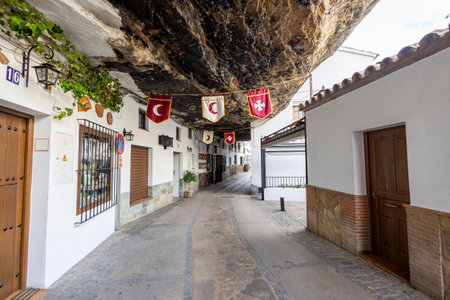 Architecture from the picturesque Setenil de las Bodegas village, Andalusia, Spain.の写真素材