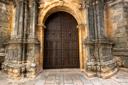 Ronda, Spain - October 20, 2023: Architecture details from Iglesia de Santa Maria la Mayor, located in Ronda, Spain.のeditorial素材