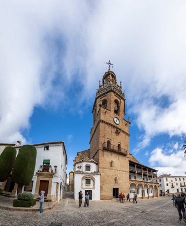 Ronda, Spain - October 20, 2023: Convent of Clarisas de Santa Isabel de los Angeles located on Ronda village, Andalusia, Spain.のeditorial素材
