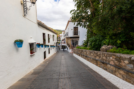 Mijas, Spain - October 22, 2023: Beautiful and charming white village of Mijas, located in Andalusia. Spainのeditorial素材