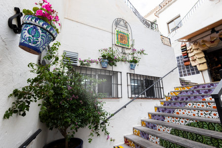 Mijas, Spain - October 22, 2023: Beautiful and charming white village of Mijas, located in Andalusia. Spainのeditorial素材