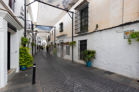 Mijas, Spain - October 22, 2023: Beautiful and charming white village of Mijas, located in Andalusia. Spainのeditorial素材