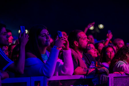 FARO, PORTUGAL: 7th SEPTEMBER, 2023 - Music band, Slow J, performs at Festival F, a big festival in...