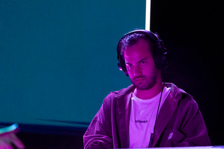 FARO, PORTUGAL: 7th SEPTEMBER, 2023 - Music band, Slow J, performs at Festival F, a big festival in...